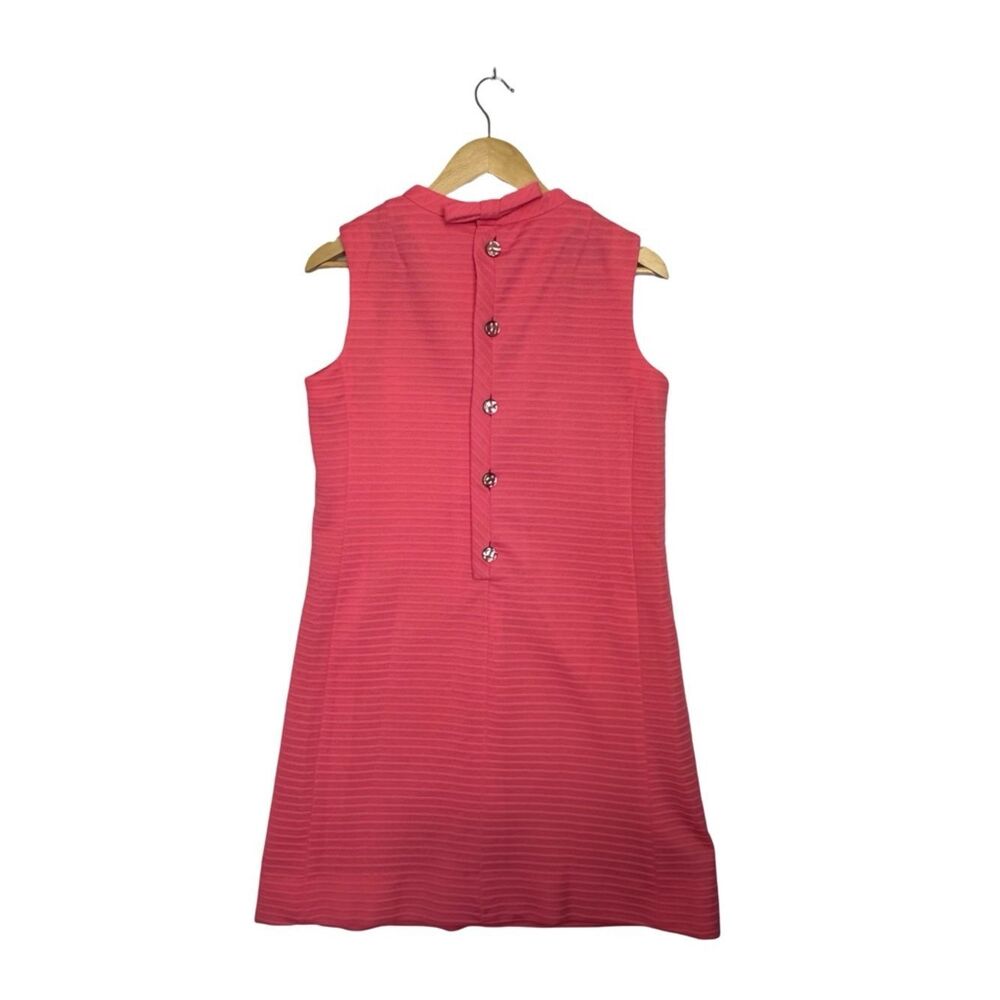 STACY AMES Vintage Bright Pink Sleeveless Shift Dress